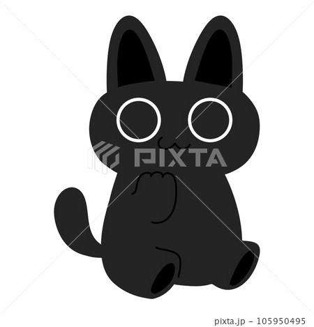 Black cat halloween monster cute cartoon Black cat halloween monster cute cartoon 105950495