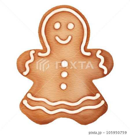 christmas gingerbread cookies clipart in illustration style christmas gingerbread cookies clipart in illustration style 105950759