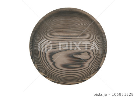 Old wooden plate with unique texture white isolated background Old wooden plate with unique texture white isolated background 105951329