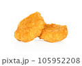 Fried chicken cutlets on a white background 105952208