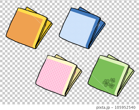 4種手帕的插圖 4種手帕的插圖 105952540