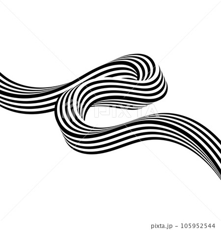 ribbon object with stripes, striped pattern ribbon object with stripes, striped pattern 105952544