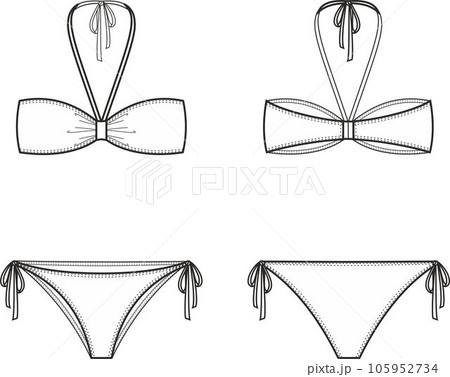 Womens two piece bikini swimsuit. 105952734