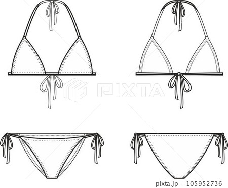 Womens two piece bikini swimsuit. Womens two piece bikini swimsuit. 105952736