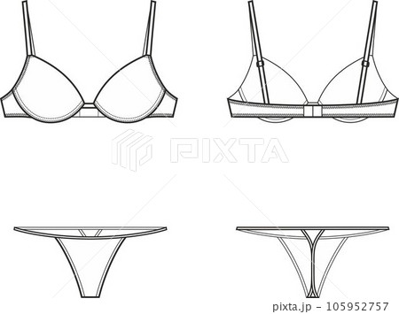 Womens lingerie. Bra and panties.  105952757