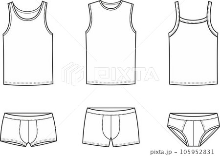 Mens underwear. Tank top and pants. 105952831