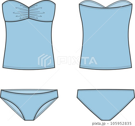 Womens strapless tankini swimsuit. Womens strapless tankini swimsuit. 105952835