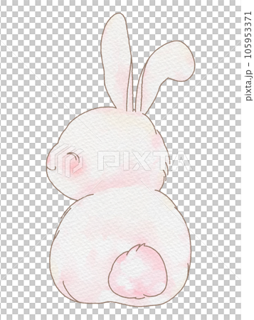 Bunny clipart watercolor style 105953371