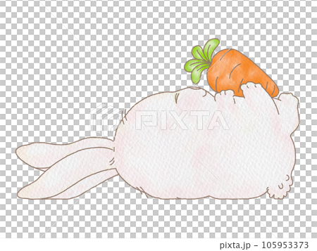 Bunny clipart watercolor style 105953373