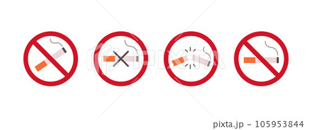 No smoking sign set on white background 105953844
