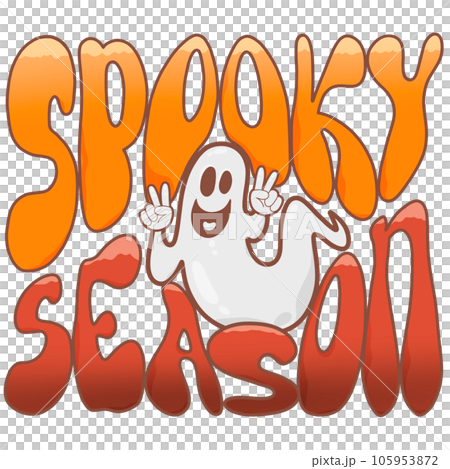 Spooky season Halloween illustration 105953872
