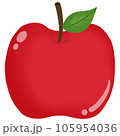 red apple with leaf 105954036