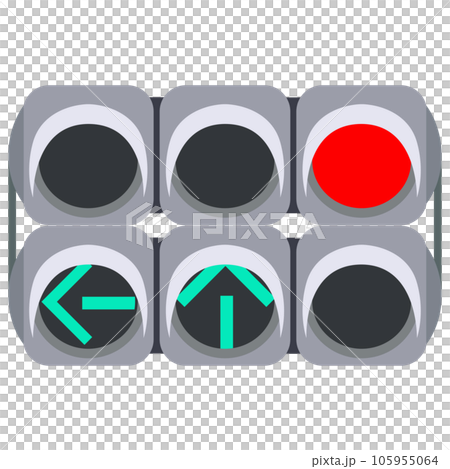 Traffic light illustration material vector 105955064