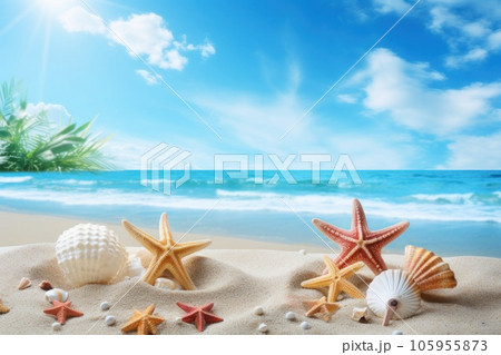 Tropical beach background 105955873