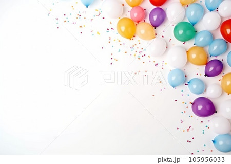 White background with balloons White background with balloons 105956033