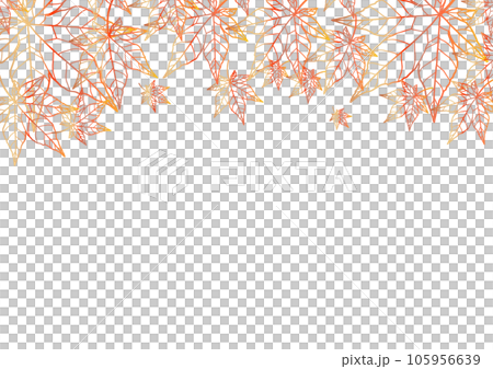 漸變秋葉框架，壁紙 105956639