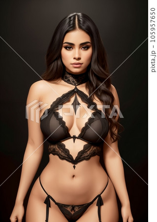 Beautiful woman posing for lingerie advertisement Beautiful woman posing for lingerie advertisement 105957650
