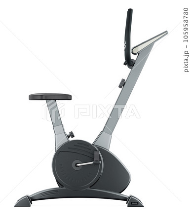 Exercise bike, front view. 3D rendering 105958780