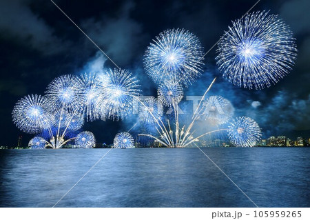 夏のシガリズム 青い大輪 びわ湖大花火大会 夏のシガリズム 青い大輪 びわ湖大花火大会 105959265