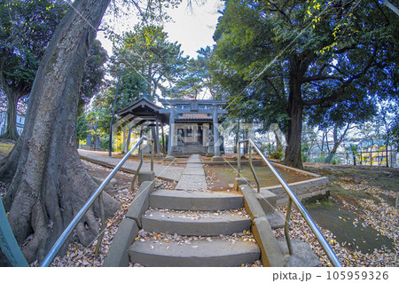古くから高台に祀られ近隣に親しみのある神社 105959326