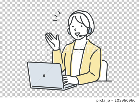 呼叫中心運營商女人 105960966