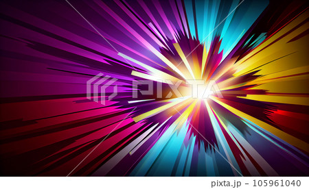 Generative AI, Chromatic Burst: Dynamic Abstract Background with Vibrant Colors 105961040
