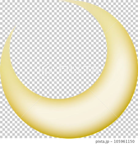 家紋　半月【金色】 105961150