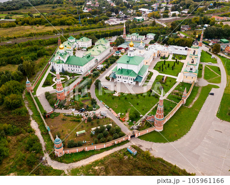 Aerial view of the Epiphany Staro-Golutvin Monastery in the city of Kolomna 105961166