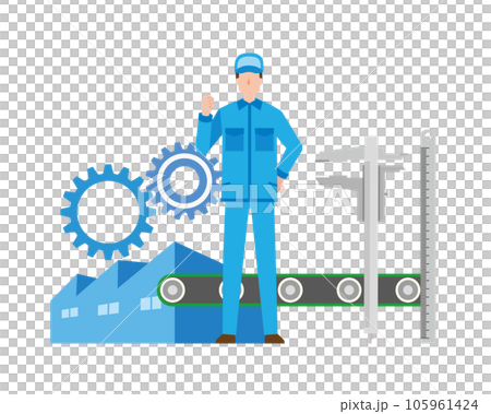 工廠和工人的插圖 105961424