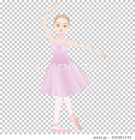 舞者的插圖_芭蕾舞演員跳花華爾茲的圖像 舞者的插圖_芭蕾舞演員跳花華爾茲的圖像 105961545