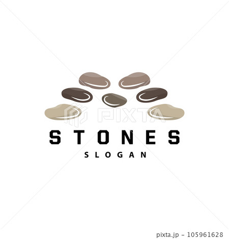 Stone Logo, Premium Elegant Design, Stone Balance Vector, Stepping Rock Walking Icon Illustration Design Stone Logo, Premium Elegant Design, Stone Balance Vector, Stepping Rock Walking Icon Illustration Design 105961628
