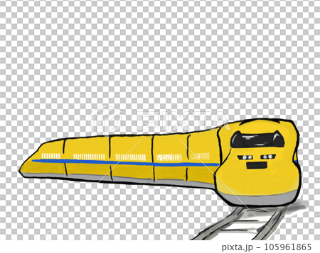 Shinkansen doctor yellow sketch style illustration Shinkansen doctor yellow sketch style illustration 105961865