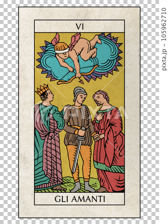 Marseille version tarot 6 lovers of the major arcana 105962710
