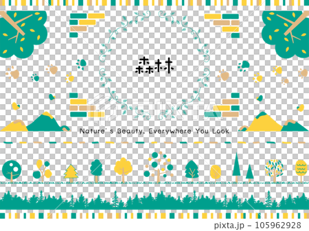 Forest illustration material collection 105962928