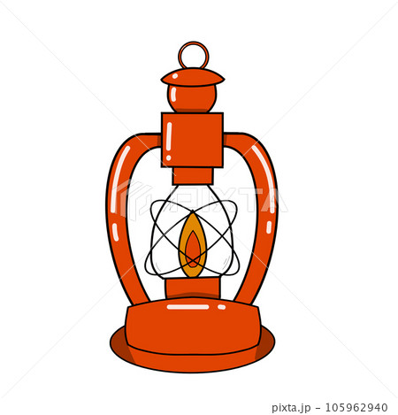 vintage lamp isolated on white background 105962940