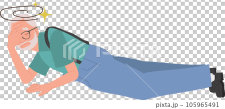 Healthcare concept. Elderly man got Fainting ,Needing Immediate Assistance. 105965491