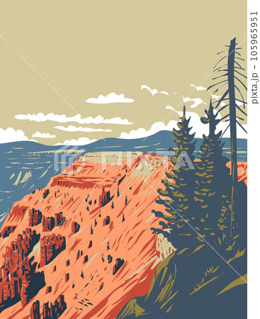 Cedar Breaks National Monument Natural...のイラスト素材 [105965951