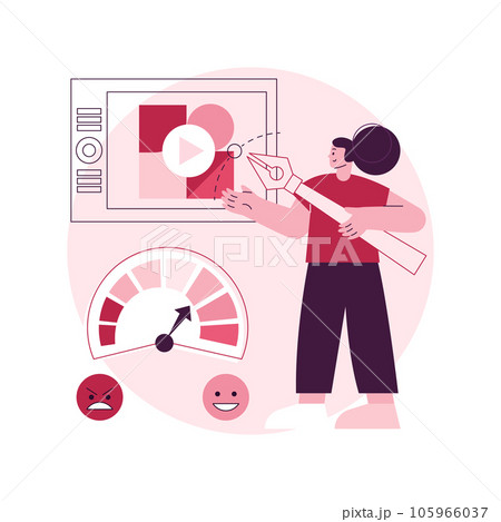 Emotional design abstract concept vector illustration. Interaction design, user positive experience, design of client emotions, product engagement, emotional marketing, UX abstract metaphor. 105966037