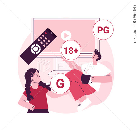 Content rating abstract concept vector illustration. Media and tv rating, content classification system, audience age limitation, censorship classification, games and apps abstract metaphor. 105966645