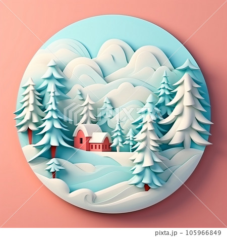 christmas holiday 3d clay illustration generative ai 105966849