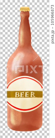 水彩畫的啤酒瓶插圖 105966873