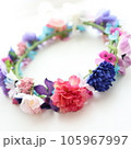 カラフルな花冠 105967997