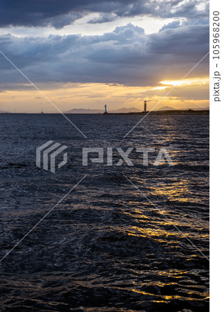 夕方のシーサイドコスモ 105968200