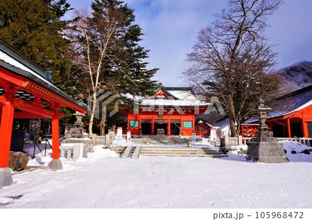 赤城神社 拝殿 参拝 群馬県 赤城山 大洞赤城神社 元宮赤城神社 啄木鳥橋 冬 赤城神社 拝殿 参拝 群馬県 赤城山 大洞赤城神社 元宮赤城神社 啄木鳥橋 冬 105968472
