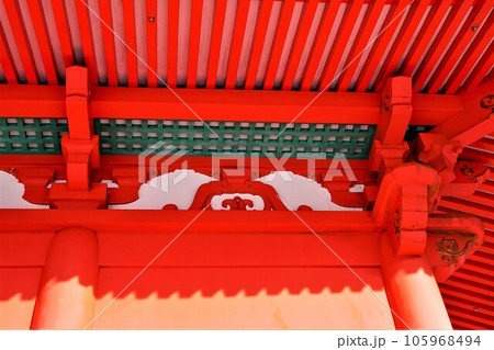 赤城神社　拝殿　群馬県　赤城山　大洞赤城神社　冬　 105968494