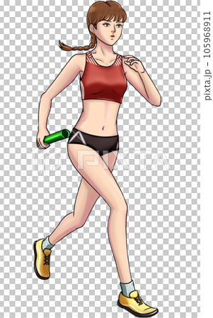 women's relay race women's relay race 105968911