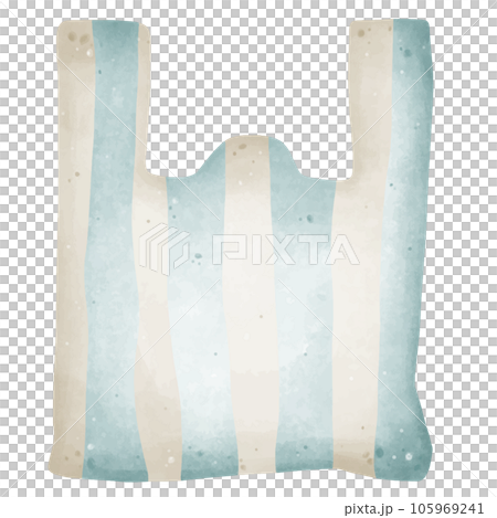 Set of plastic bag drawings. Watercolor style. 105969241