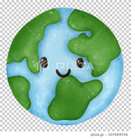 Set of watercolor style world paintings 105969556