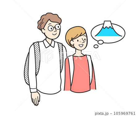 人物イラスト シンプルイラスト 富士山に行きたい 人物イラスト シンプルイラスト 富士山に行きたい 105969761