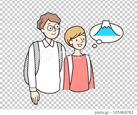 人物イラスト シンプルイラスト 富士山に行きたい 人物イラスト シンプルイラスト 富士山に行きたい 105969761